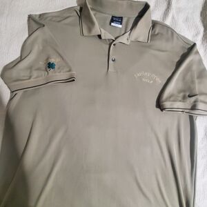 Nike Men's Tan Polo with Farley Open Embroidery